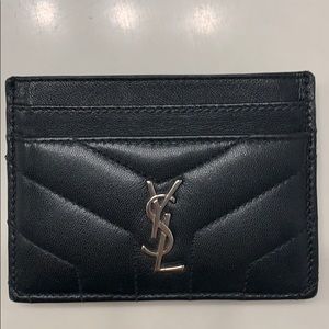 Saint Laurent Monogram YSL leather card case